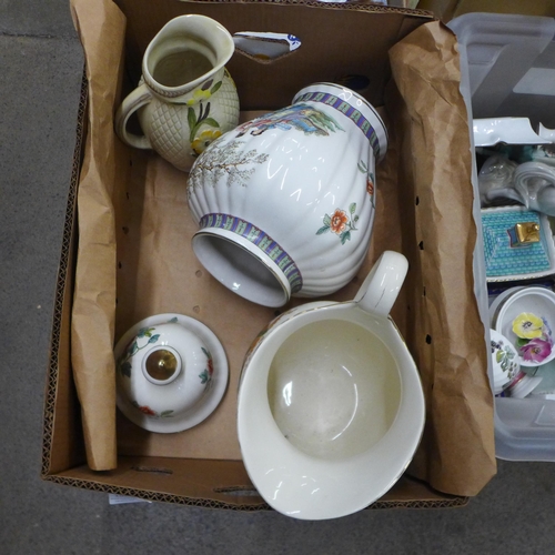 1166 - Four boxes of assorted china including blue and white, Chinese and other oriental **PLEASE NOTE THIS... 