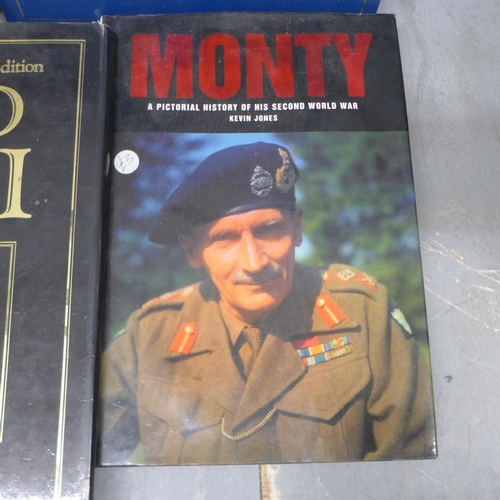 1167 - Military books, Chronological Atlas of World War, D-Day, etc, nine in total **PLEASE NOTE THIS LOT I... 