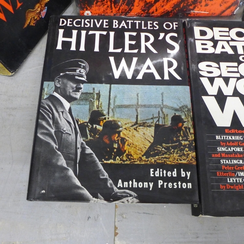 1167 - Military books, Chronological Atlas of World War, D-Day, etc, nine in total **PLEASE NOTE THIS LOT I... 