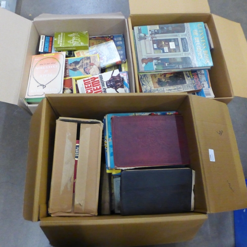 1169 - A collection of Viz comics and books, including Enid Blyton, vintage books, etc (3 boxes) **PLEASE N... 