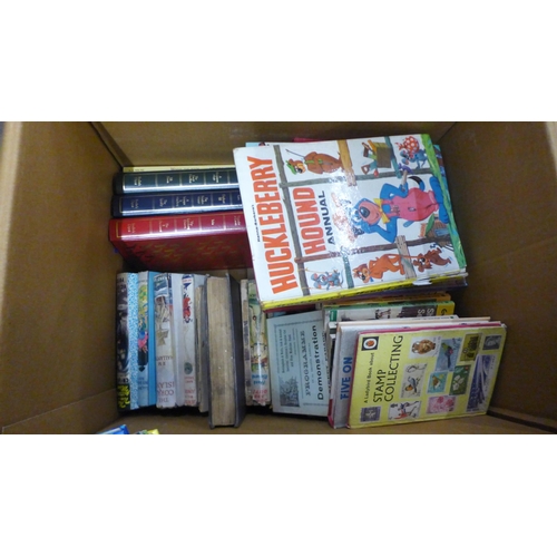 1169 - A collection of Viz comics and books, including Enid Blyton, vintage books, etc (3 boxes) **PLEASE N... 