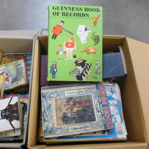 1169 - A collection of Viz comics and books, including Enid Blyton, vintage books, etc (3 boxes) **PLEASE N... 