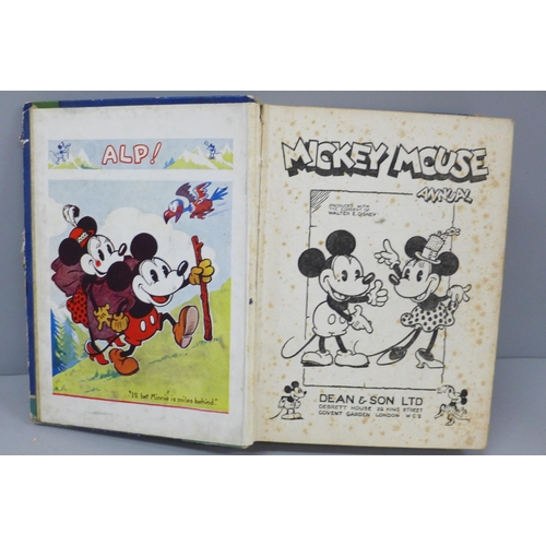 619 - A 1933 Mickey Mouse Annual, lacking spine