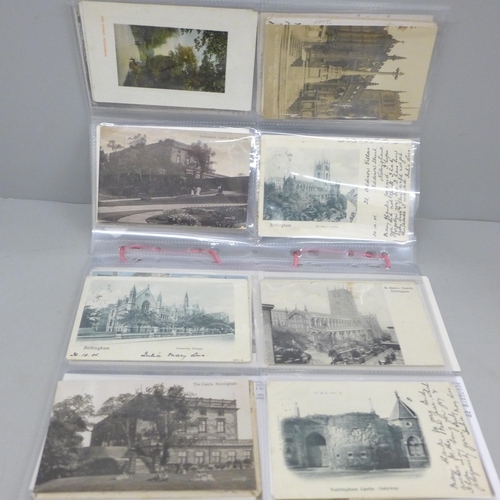 622 - A collection of Nottingham and Shire postcards (56)
