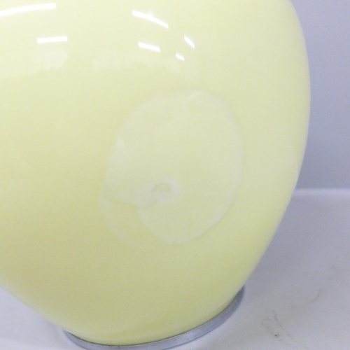 651 - A Japanese cloisonne enamel vase, 16.5cm, back of vase a/f