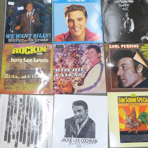 675 - Eighteen rock n roll, rockabilly and doo-wop LP records