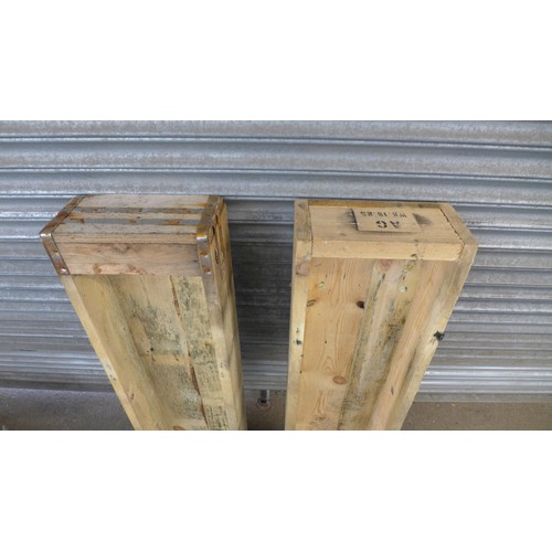 2193 - Two heavy duty 5ft x 1ft x 6” wooden planters