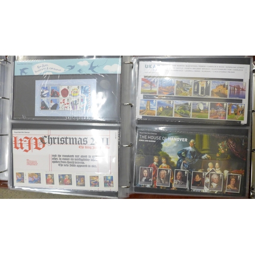 705 - GB 2006-2014 commemorative presentation packs in three special Post Office albums. 120+ packs with a... 