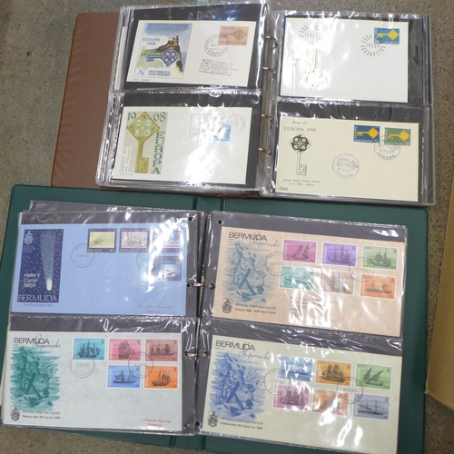 713 - Stamps; a box of stamps, worldwide first day covers in albums and loose