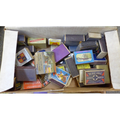 727 - A collection of matchboxes, beer mats and tea cards, also a collection of petrol station cards, some... 