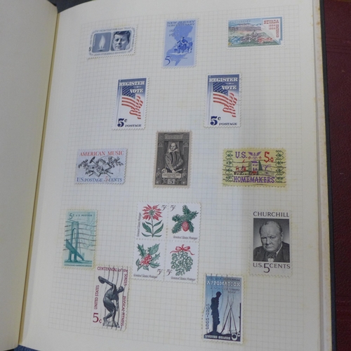 728 - A collection of stamps in albums and some first day covers