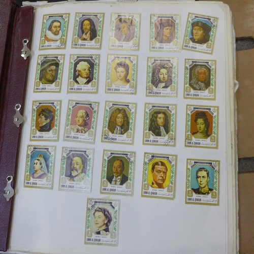 728 - A collection of stamps in albums and some first day covers