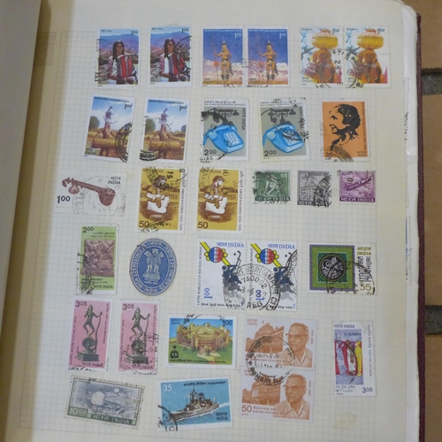 728 - A collection of stamps in albums and some first day covers