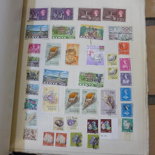 728 - A collection of stamps in albums and some first day covers