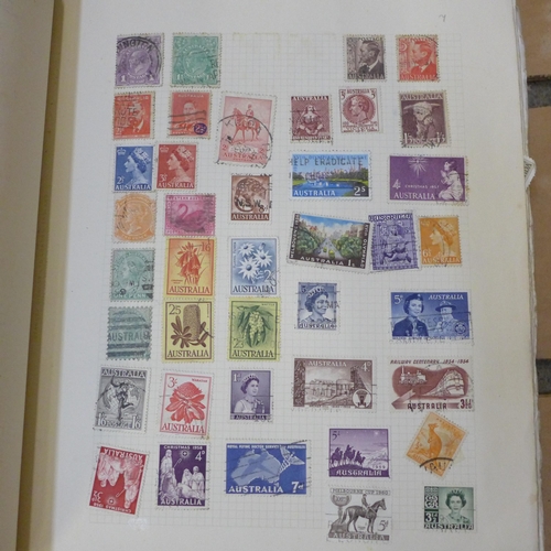 728 - A collection of stamps in albums and some first day covers