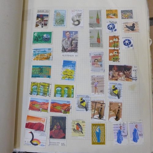 728 - A collection of stamps in albums and some first day covers