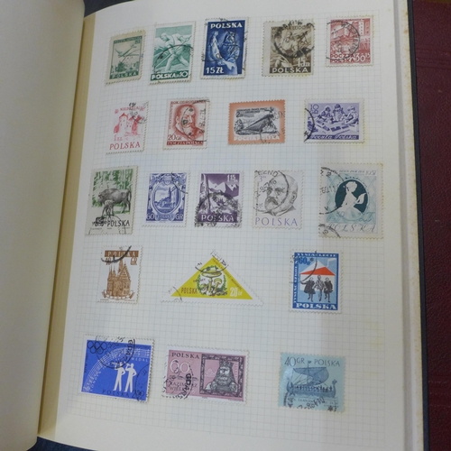 728 - A collection of stamps in albums and some first day covers