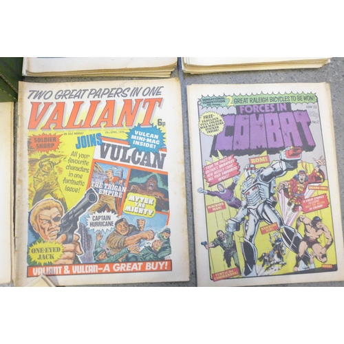 744 - 1970s/1980s comics The Crunch, Spike, Valiant, Spiderman