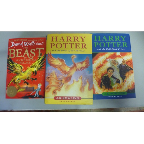 760 - A collection of books, mostly first editions including Harry Potter and the Beast of Buckingham Pala... 