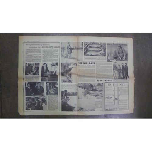 762 - A First Edition of The Angler's Mail Newspaper, Thurs 11 June 1964 and six Editions of Fishing Fri F... 