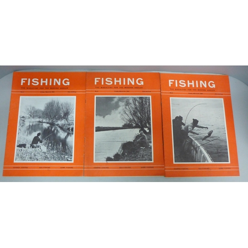 762 - A First Edition of The Angler's Mail Newspaper, Thurs 11 June 1964 and six Editions of Fishing Fri F... 