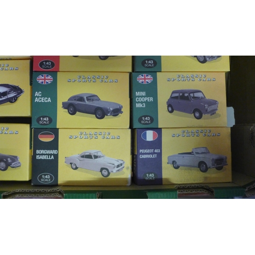 776 - Eighteen Atlas Classic sports cars, boxed