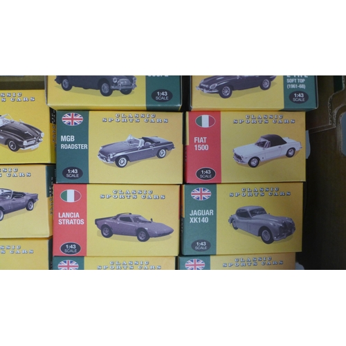 776 - Eighteen Atlas Classic sports cars, boxed