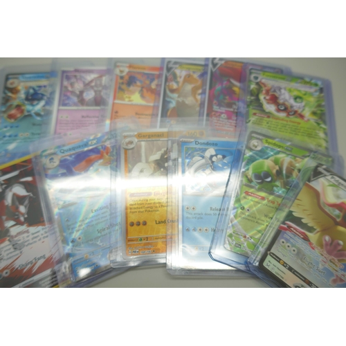 810 - 12 x Holographic Pokemon cards, including Ex, V x full artwork, including Promo, Ultra rare and rare... 