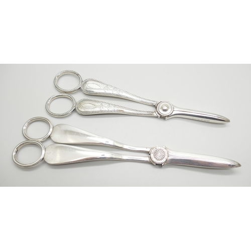 846 - Two pairs of grape scissors, c1900