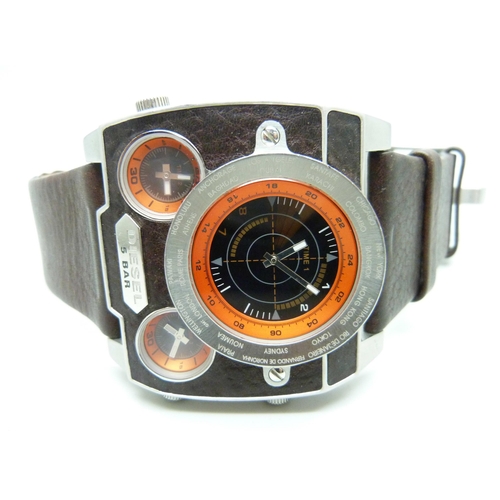 866 - A large Diesel 'Only The Brave' fashion wristwatch