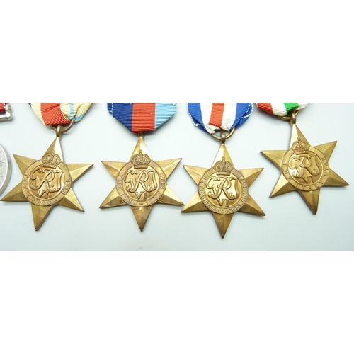 868 - A group of six WWII medals