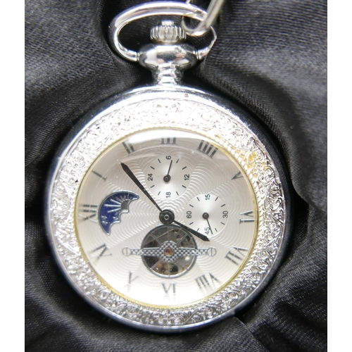 922 - Thirty-five Atlas pocket watches including Heritage, Stobart, Glory of Steam and display case