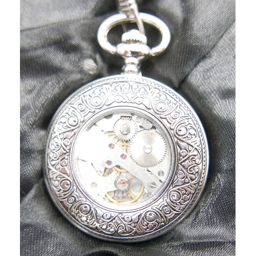 922 - Thirty-five Atlas pocket watches including Heritage, Stobart, Glory of Steam and display case