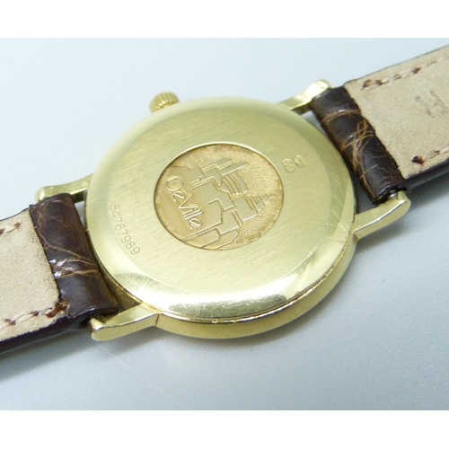 972 - A lady's 18ct gold cased Omega De Ville wristwatch, 24mm case