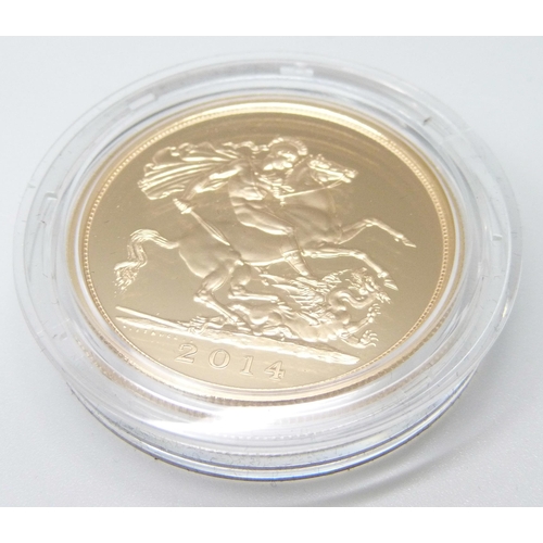 973A - The Royal Mint The Sovereign Collection The Five-Sovereign Piece 2014, No. 0158