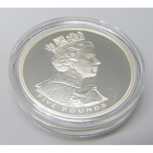 973E - The Royal Mint 2002 Golden Jubilee Crown, 28.28g 925 sterling silver