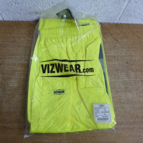 2035 - A quantity of high visibility and PPE clothing including 3 pairs of Vizwear 2 tone yellow/navy over ... 