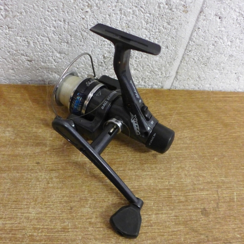 2080 - A collection of fishing reels and a fly fishing reel including Xterra, Verdon 180, Aquarius, Red Wol... 