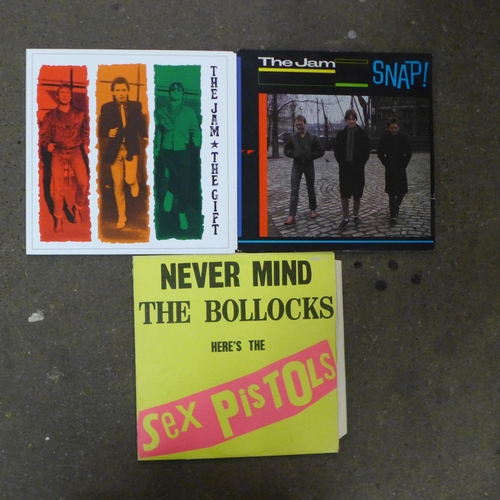 2088 - A quantity of LP records including Sex Pistols 'Never Mind The Bollocks'. The Jam 'Snap' and The Jam... 