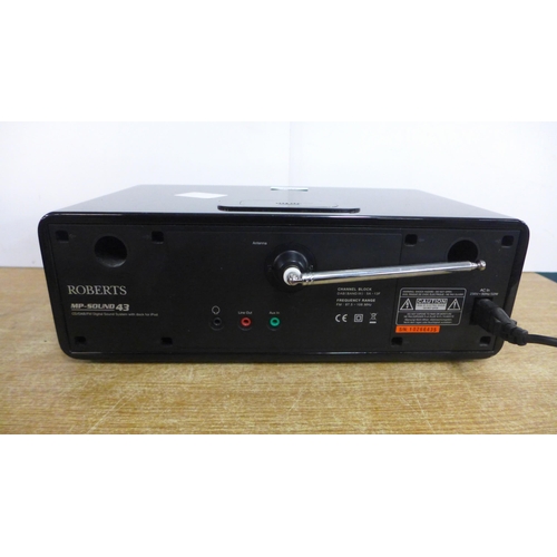 2101 - A Roberts MP Sound 43 DAB radio and CD player with CD/DAB/FM digital sound system and docking system... 