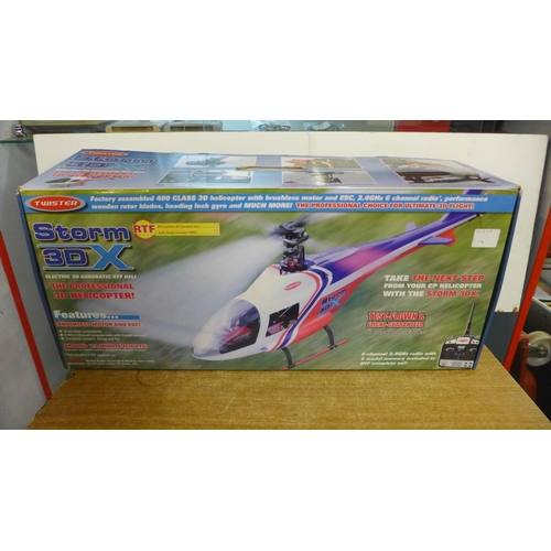 2104 - A Twister Storm 3DX remote controlled electric 3D aerobatic RTF helicopter  - in box