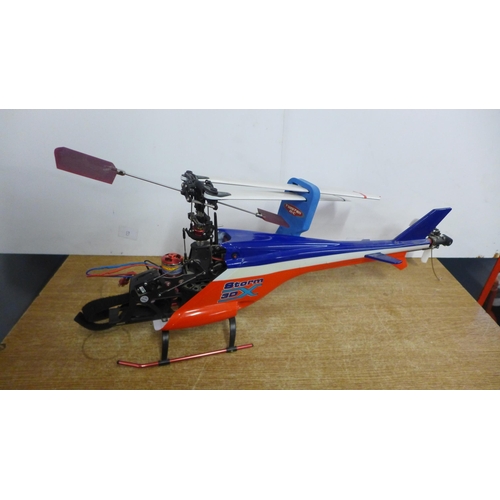 2104 - A Twister Storm 3DX remote controlled electric 3D aerobatic RTF helicopter  - in box