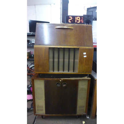 2123 - A vintage Regentone gramophone radiogram cabinet and a vintage Murphy A494SR Stereophonic gramophone... 