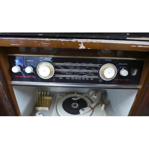 2123 - A vintage Regentone gramophone radiogram cabinet and a vintage Murphy A494SR Stereophonic gramophone... 