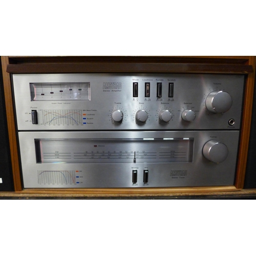 2130 - An Amstrad model TS35 MkII stereo system including a turntable record player, stereo amplifier and s... 