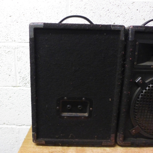 2134 - A pair of PA speakers