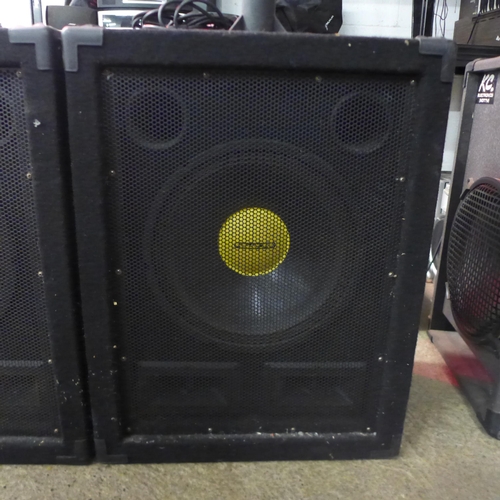 2136 - A pair of Synergy SX-1205 5 x 5 PA speakers