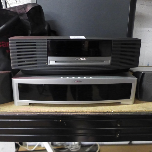 2145 - A quantity of stereo equipment including a Bose Media Centre (AV3-2-1II), a Bose Wave Music System (... 