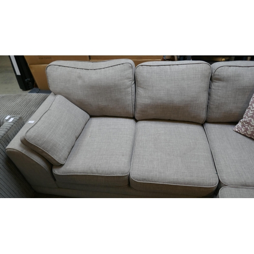 1542 - A grey/mink corner sofa