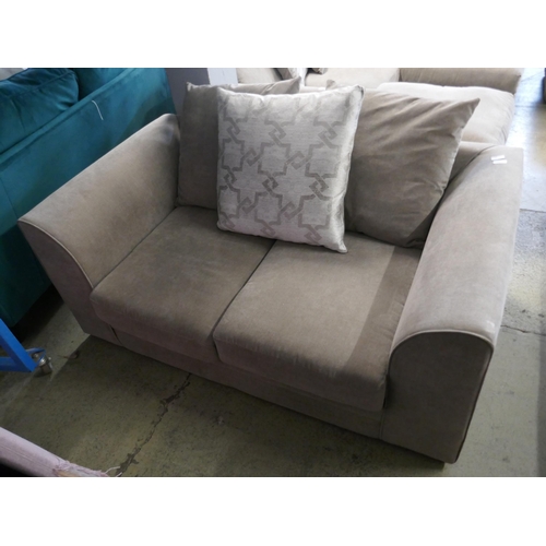 1551 - A mink upholstered two seater sofa